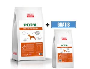 Karma sucha dla psa PUPIL Premium MONOPROTEIN MINI bogata w kaczkę 10 kg + 1,6 kg GRATIS